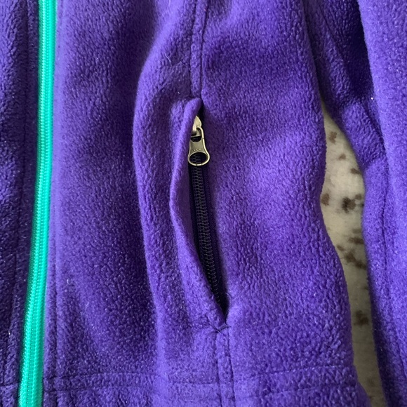 Columbia Fleeced Jacket Girls Purple - Picture 6 of 7